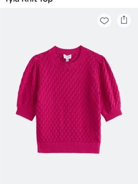 Lucy Paris Crewneck Sweater in Bright Fuchsia